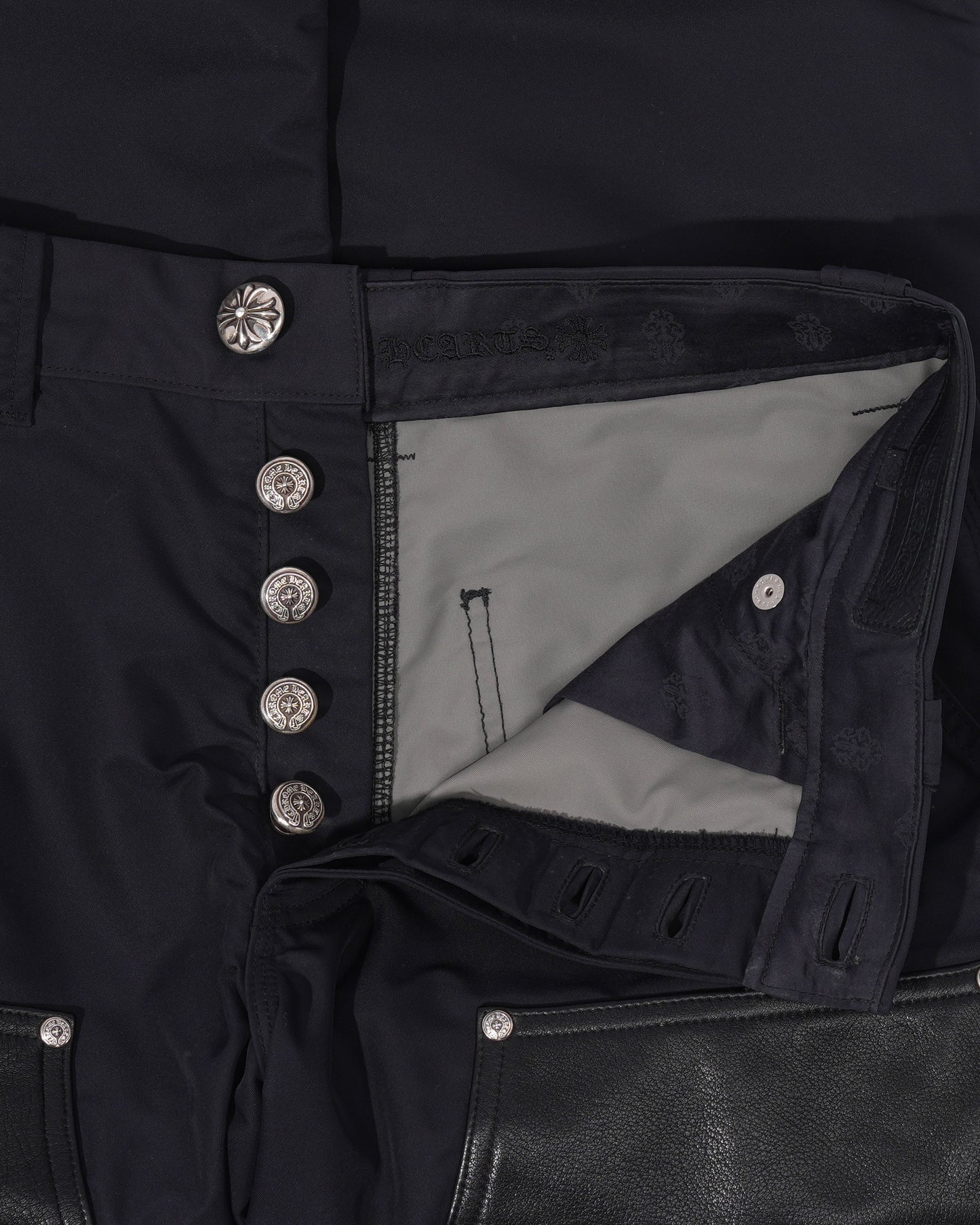 Nylon Leather Double Knee Pants