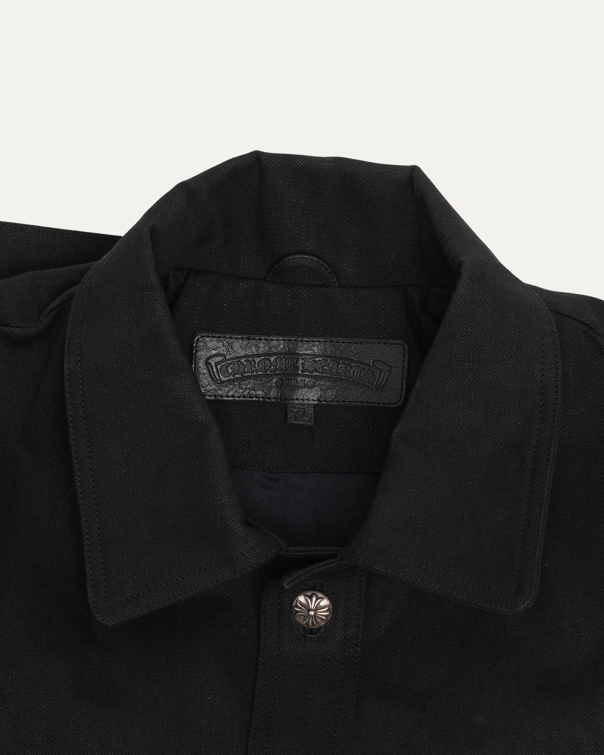 Floral Cross Patch Denim Trucker Jacket