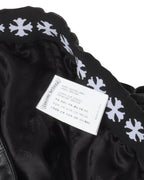 Lamb Leather Cross Patch Shorts