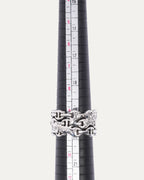 Sacred Melted Series Triple Dame Tri-Link Ring w/ Diamonds