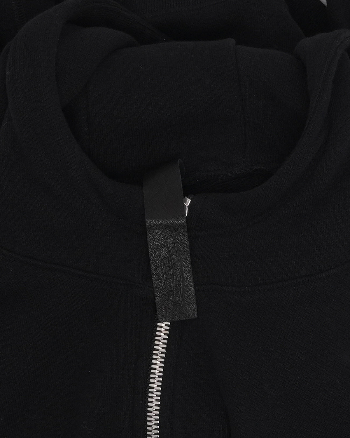 Plus Cross Patch Embroidered Vertical Logo Zip Up Hoodie
