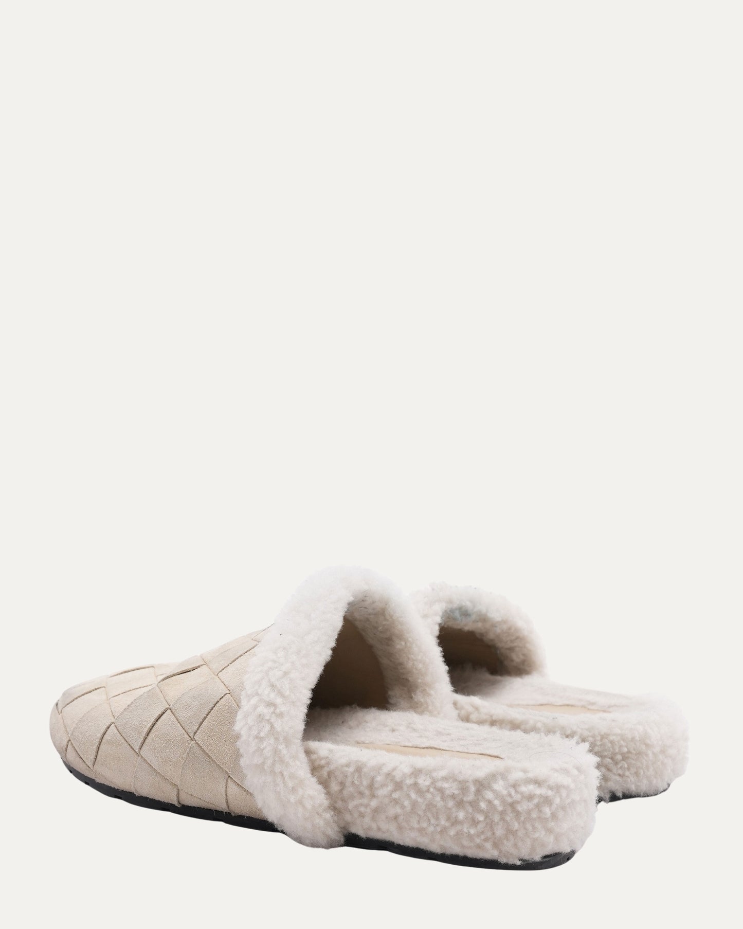 Suede Reggie Intrecciato Shearling Lined Mules