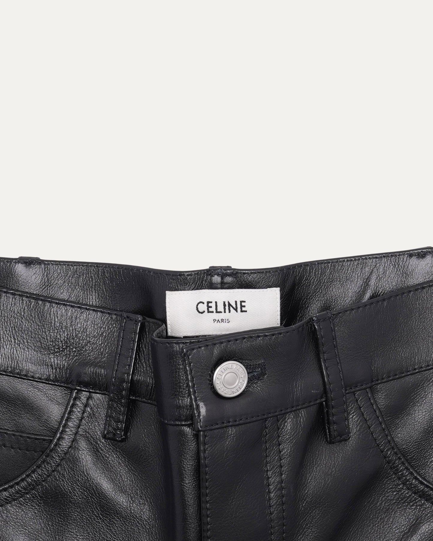 Calf Leather Pants