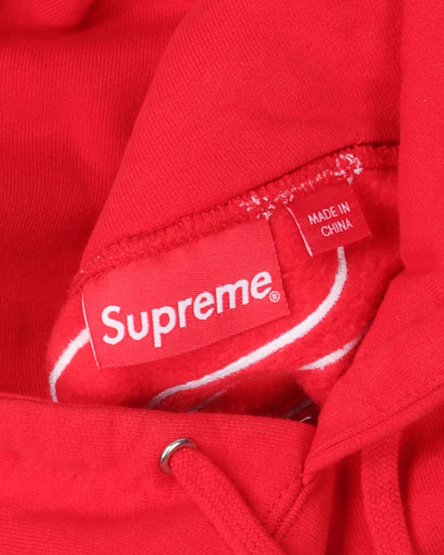 Satin Appliqué Hooded Sweatshirt