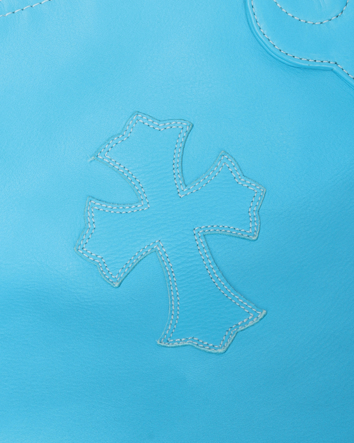 Leather Cross Patch Tote Bag