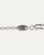 Pink Sapphire Safety Pin Roll Chain Necklace
