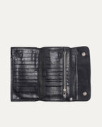 Leather Snap Wave Wallet