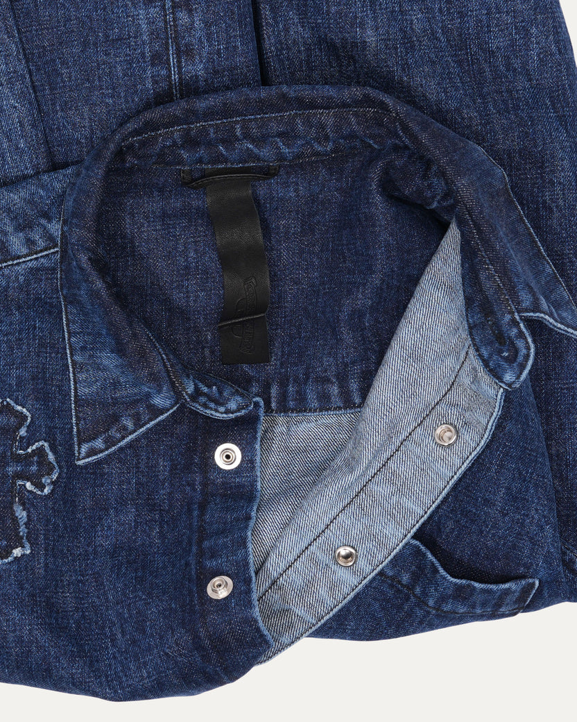 Denim Cross Patch Shirt