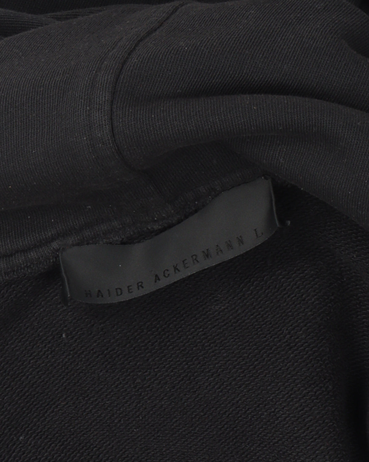 FW14 Suede Trim Zip Up Hoodie