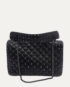 Quilted Rocketed Flap Bag