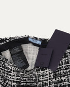 Linen-Blend Tweed Skirt