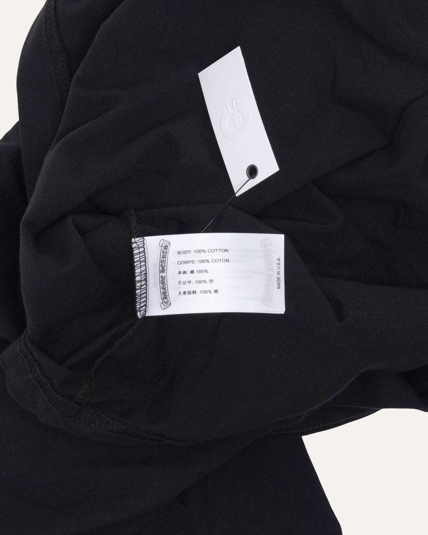 Neck Logo Long Sleeve Pocket T-Shirt