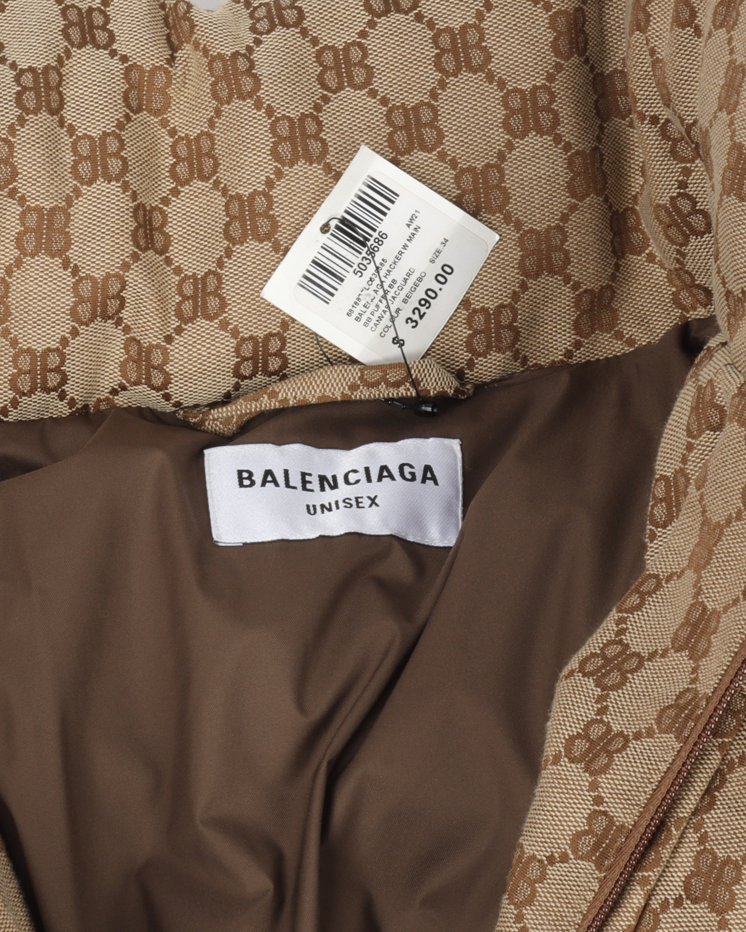 Balenciaga Bb Monogram Puffer Jacket