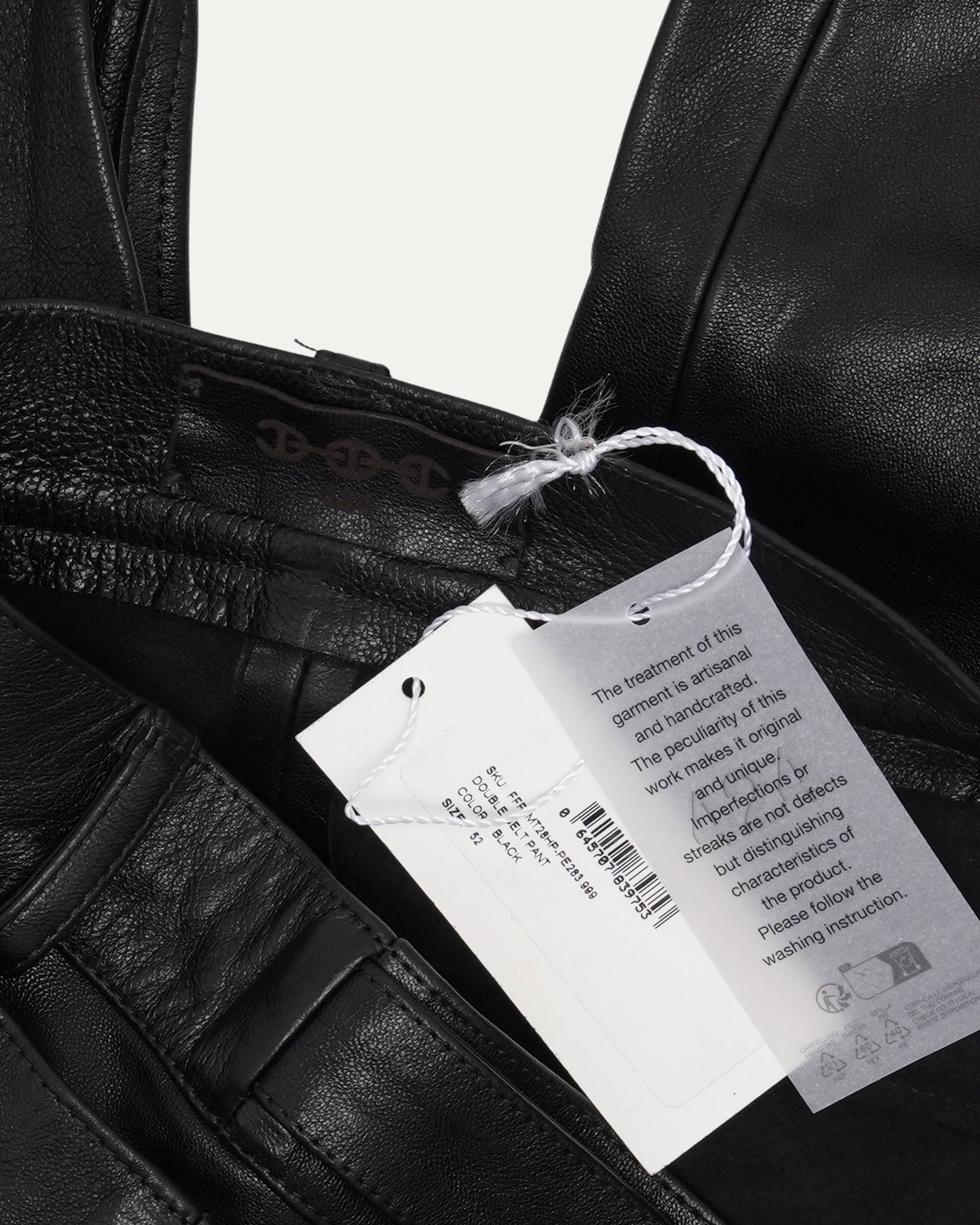 Leather Double Belted Pants
