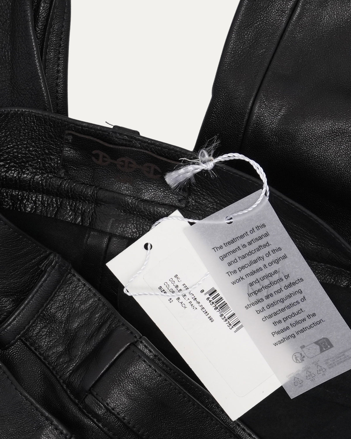 Leather Double Belted Pants