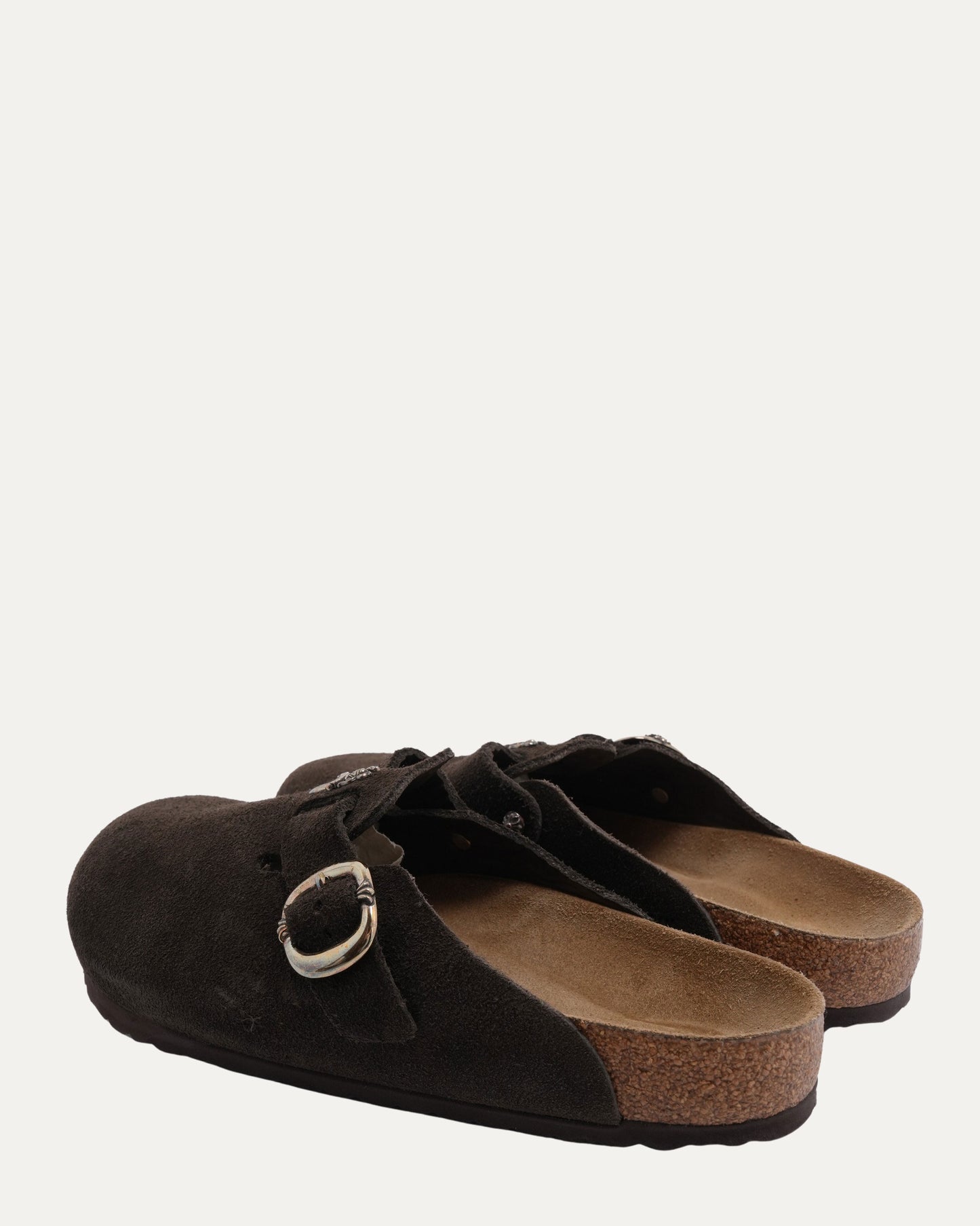 Dagger Embellished Birkenstock Boston Suede Mule