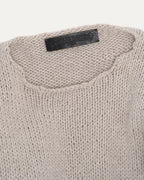 Cross Patch Oversized Cashmere Striped Sweater