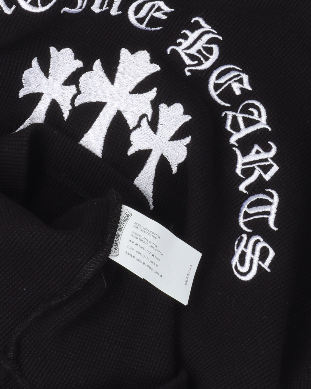 Embroidered Henley Thermal Shirt