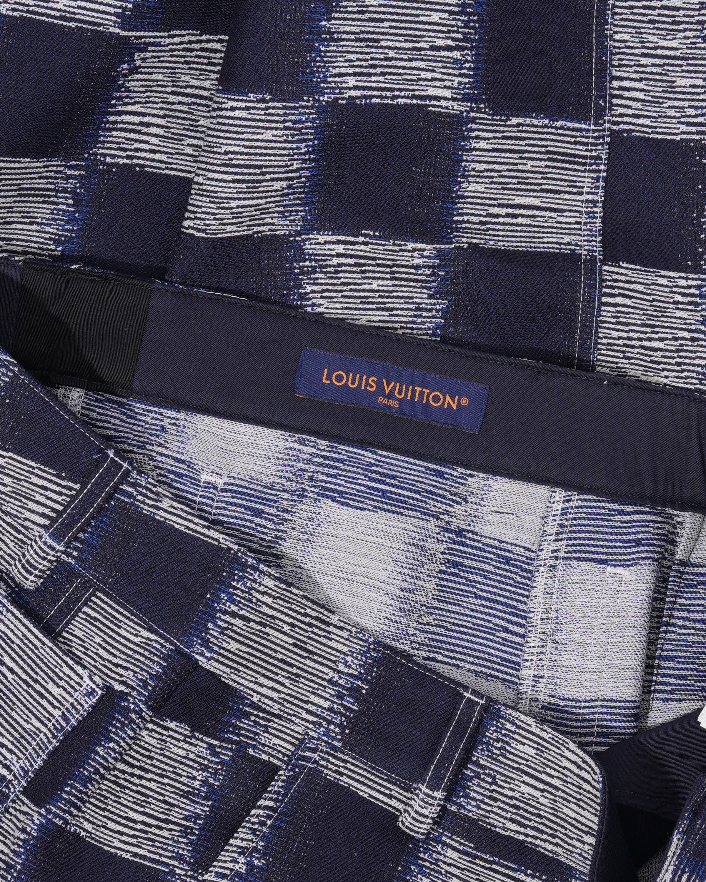 Damier Wool Workwear Pants