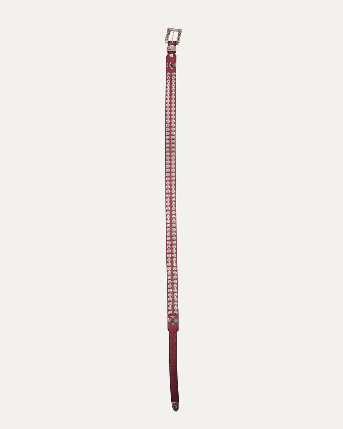 Rose Buckle Studded Belt