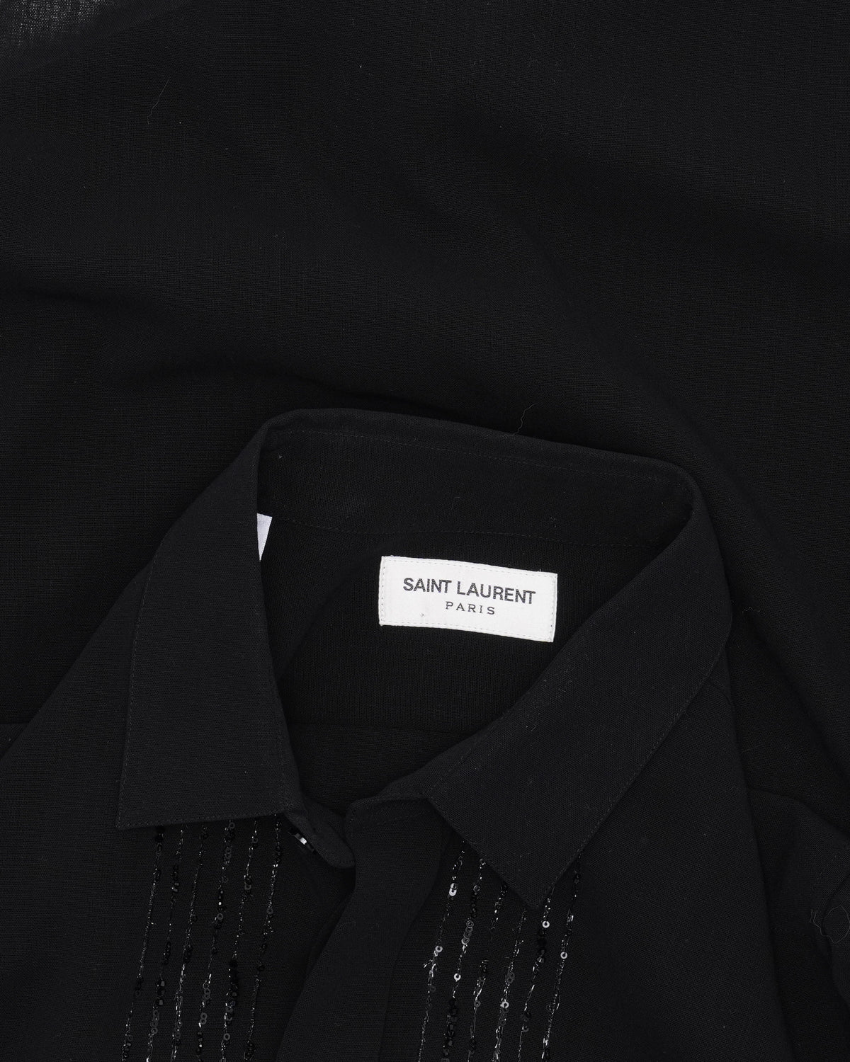Wool Sequin Tuxedo Shirt