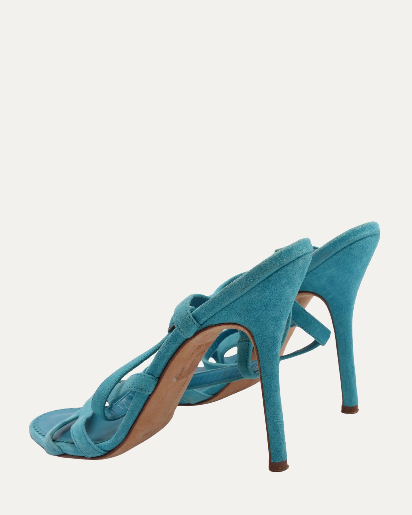 Suede Multi Strap Heels