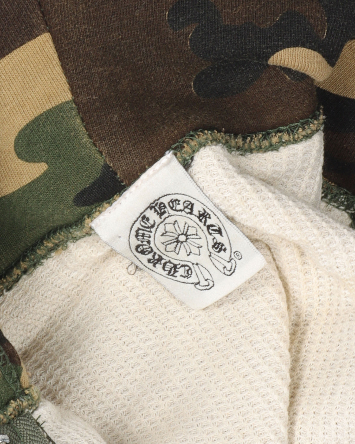 Camouflage Cross Patch Thermal Hoodie
