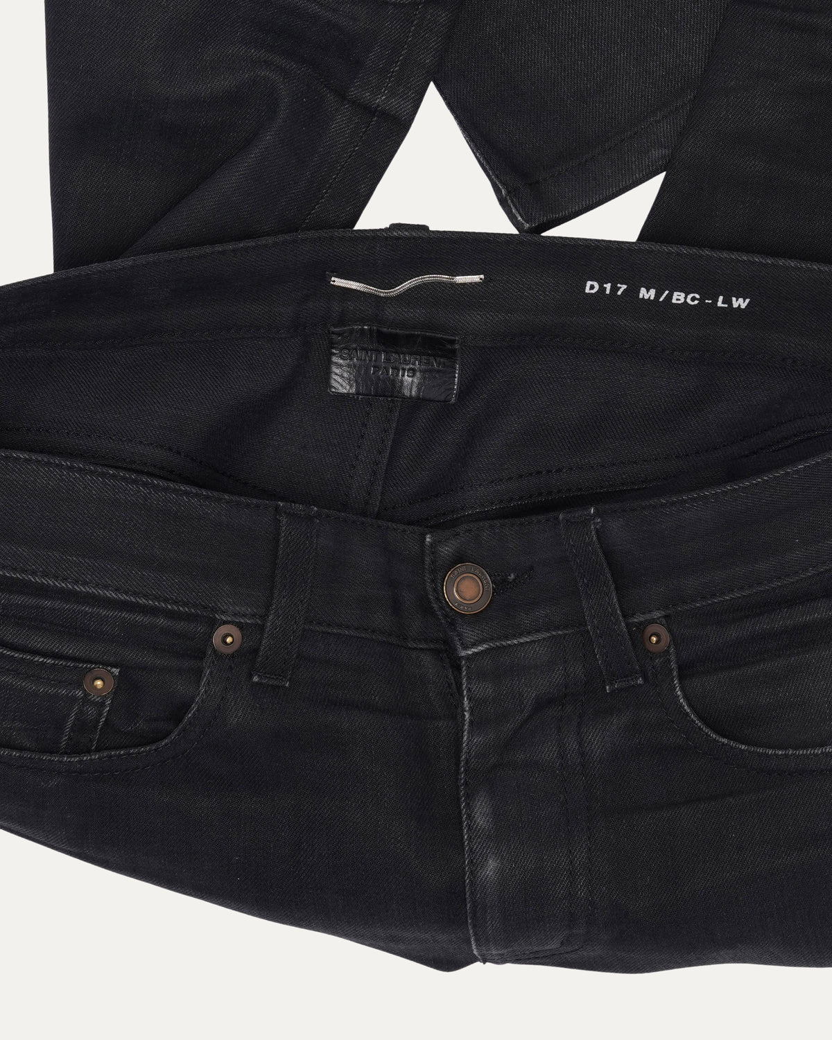 Waxed Slim Bootcut Jeans