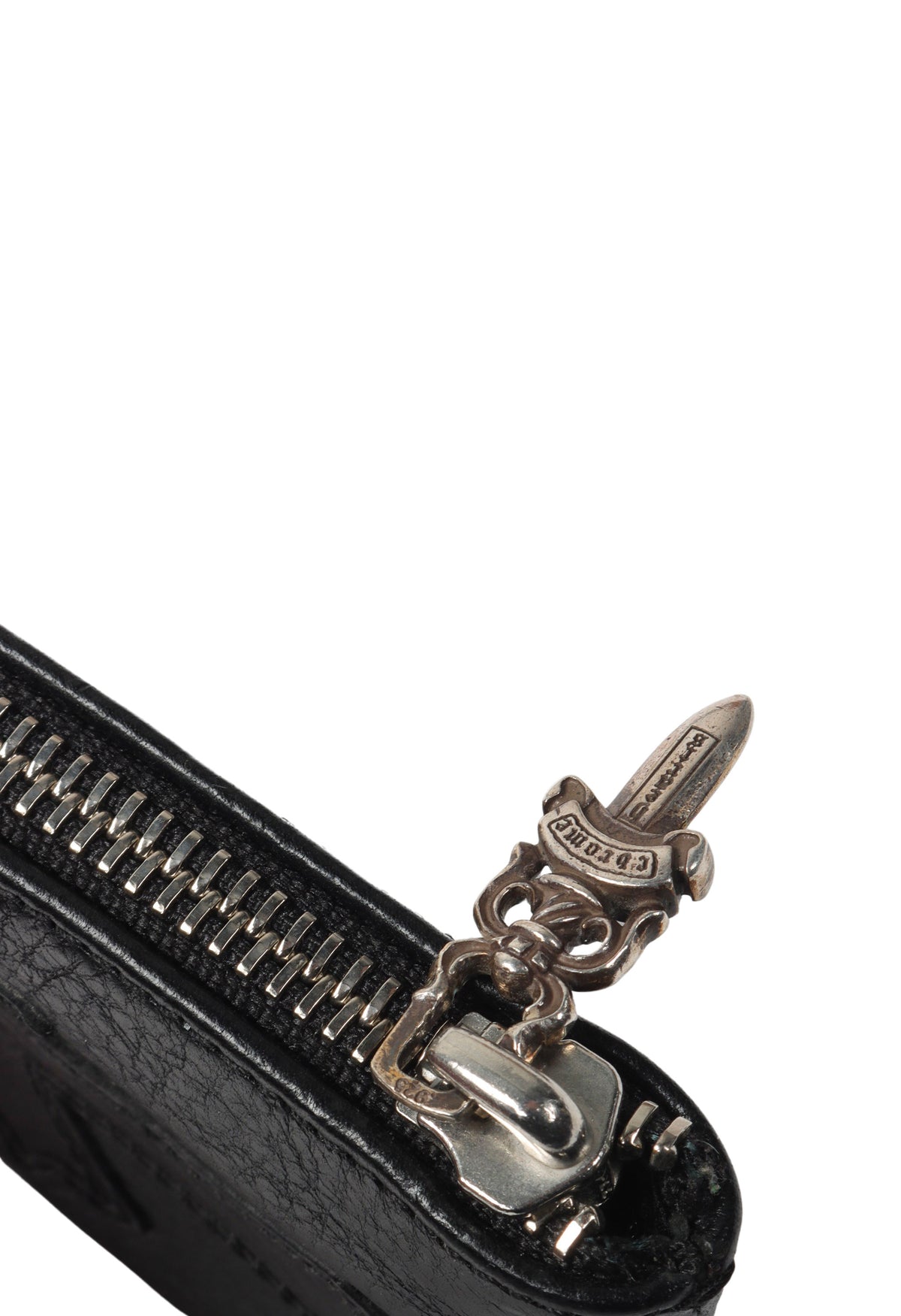 Leather Cross Patch Zip Wallet