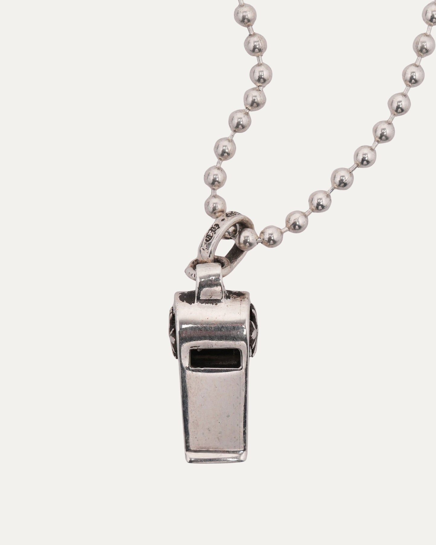 Plus Cross Whistle Pendant w/ Ball Chain Necklace