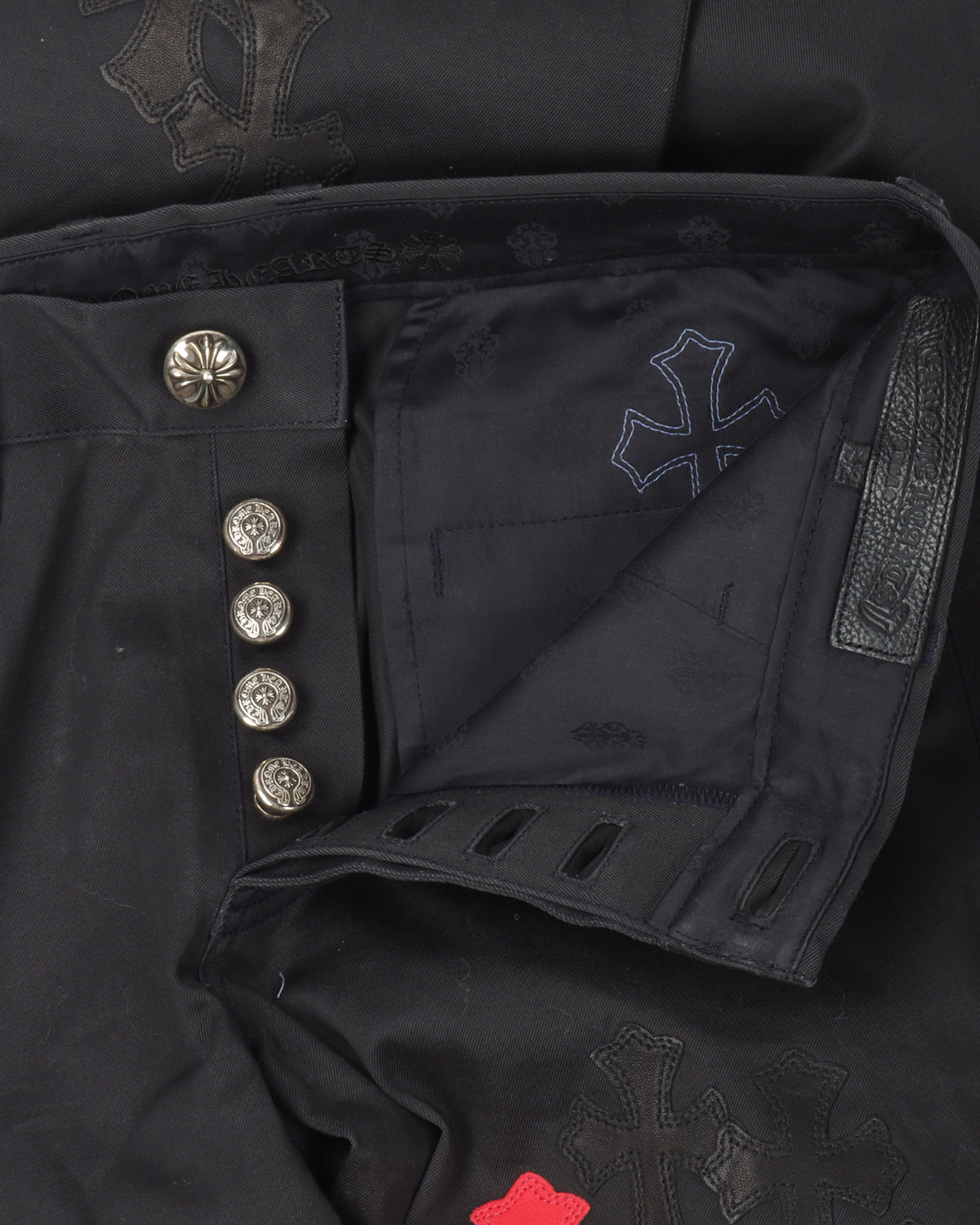 Multicolor Cross Patch Chino Pants