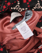 Double Breasted GG Monogram Jacquard Wool Coat