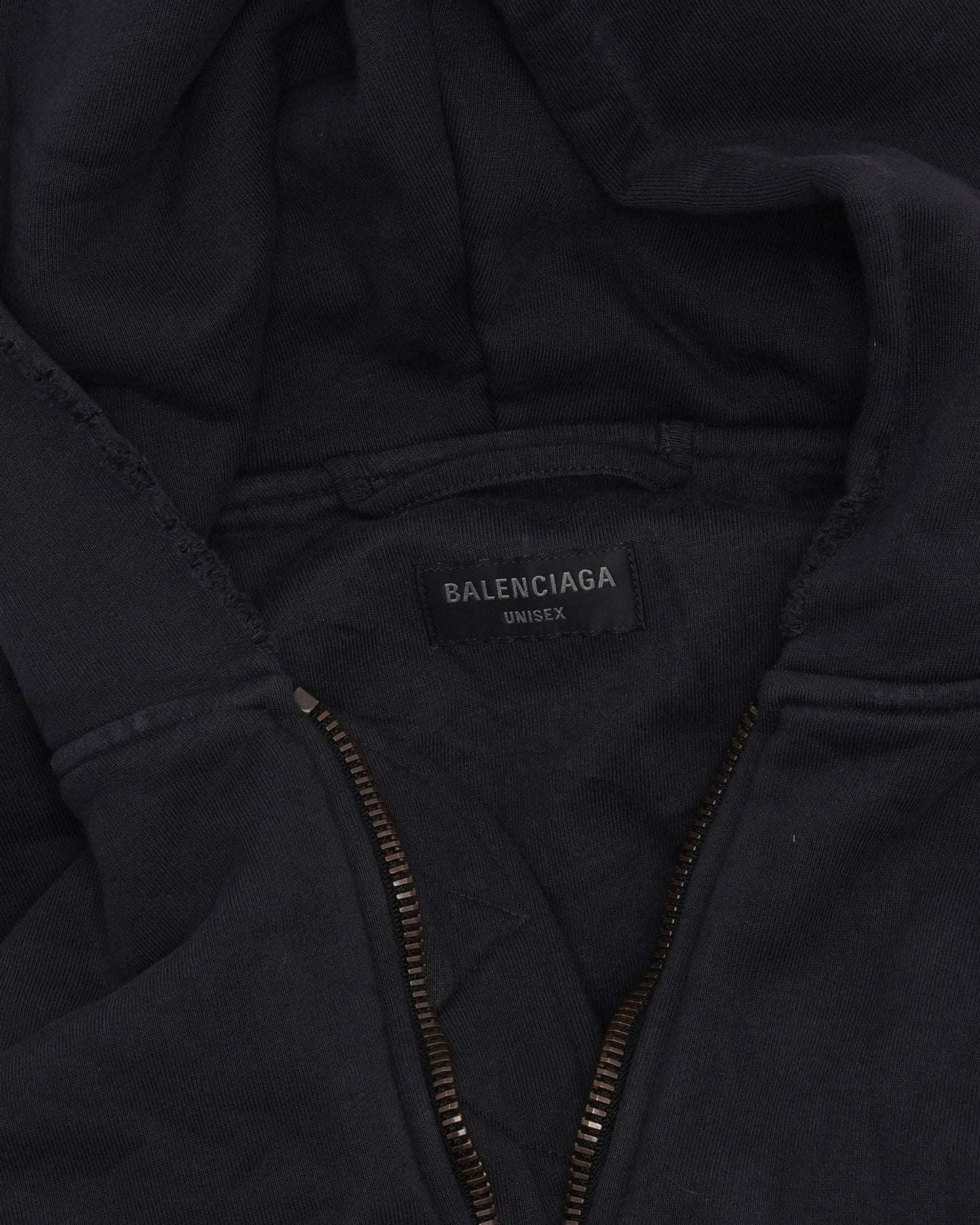 Backwards Logo Zip Up Hoodie