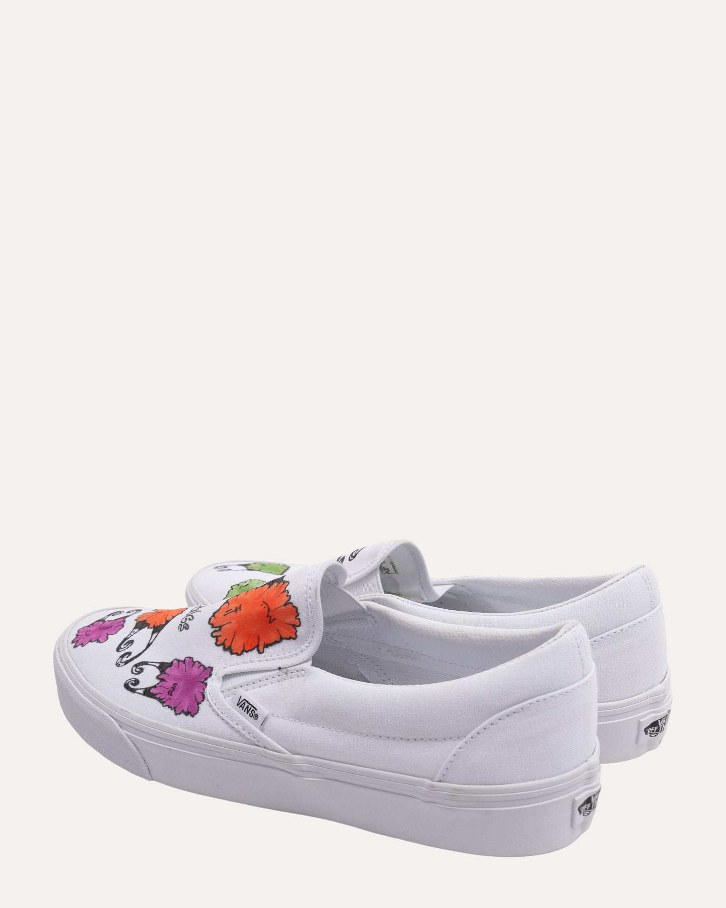 Matty Boy Hand-Painted Bug Vans Slip-On Sneakers