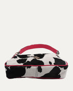 Dagger Embellished Pony Hair Cow Print Chicken Nugget Bag