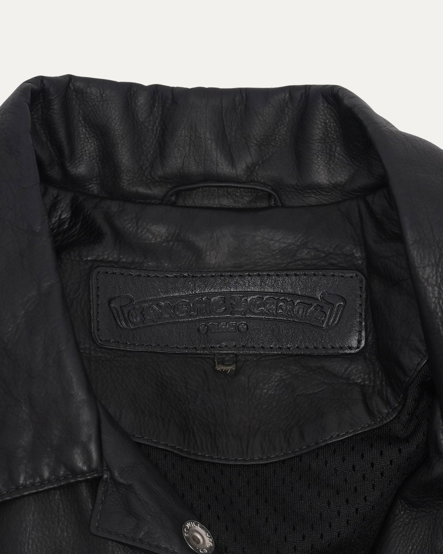 Eye Chart Patch Leather Coach Jacket