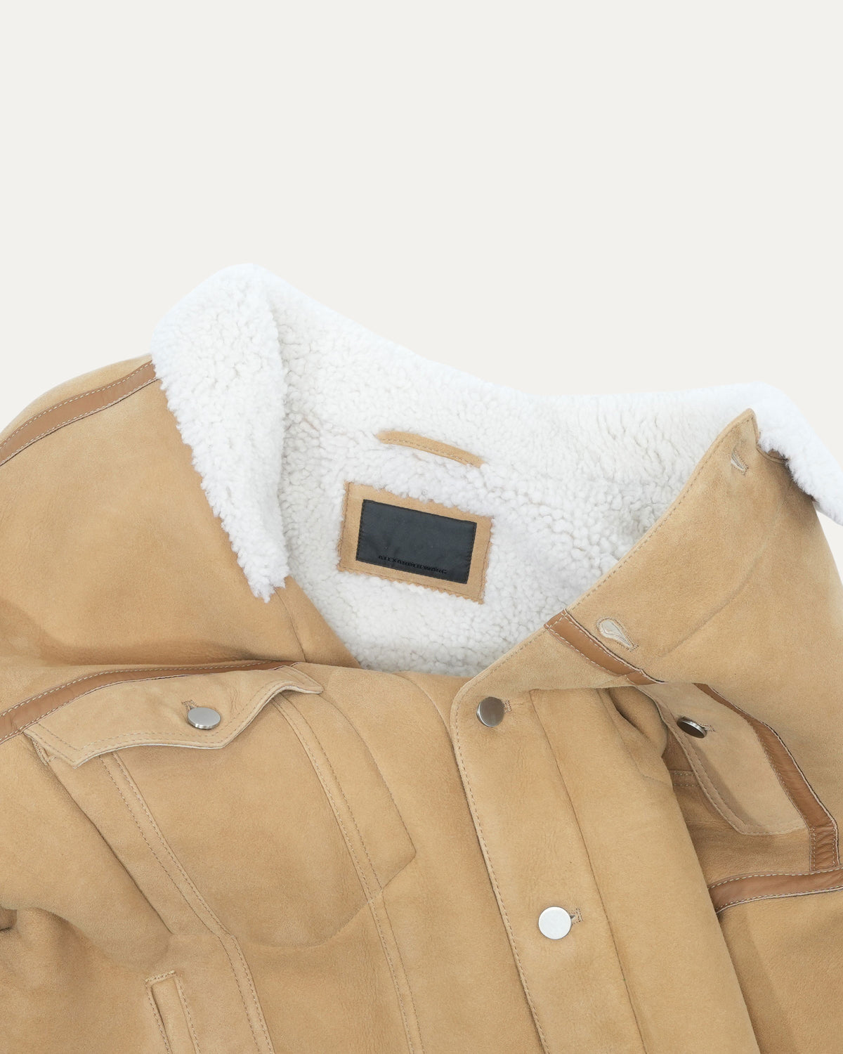 Shearling Suede Trucker Jacket