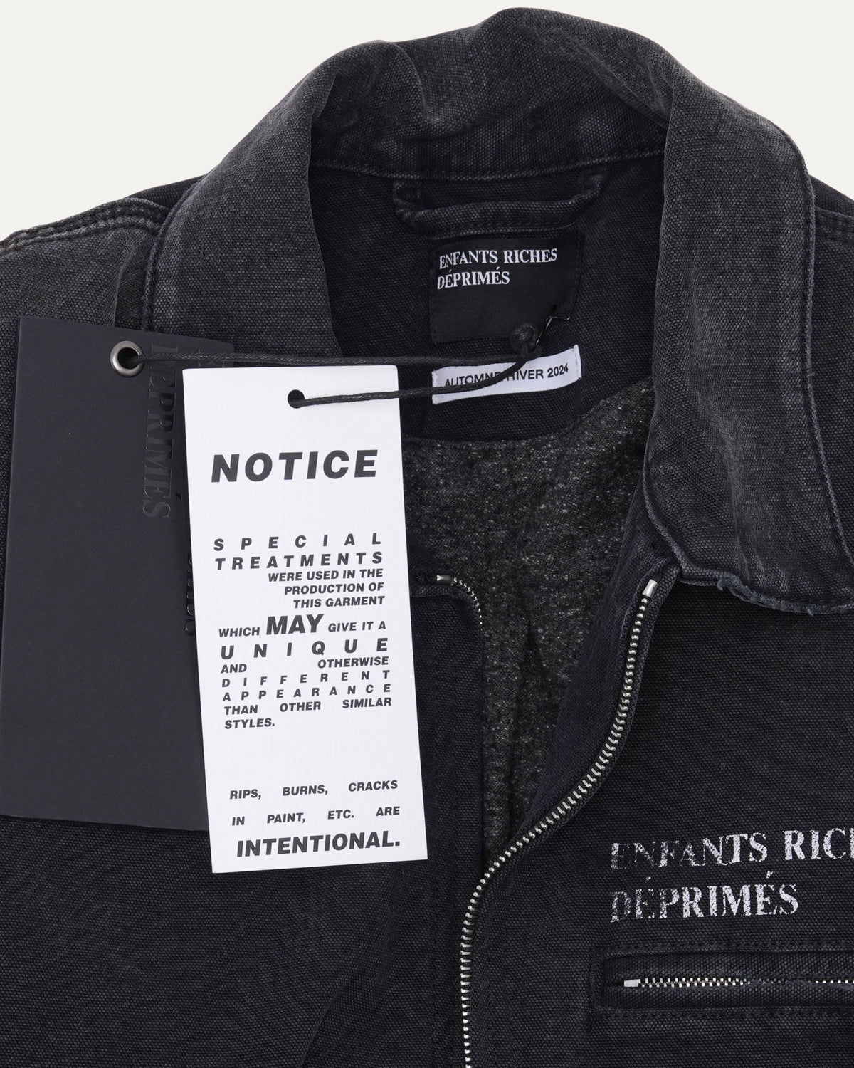 Distressed Classic Logo Work Jacket