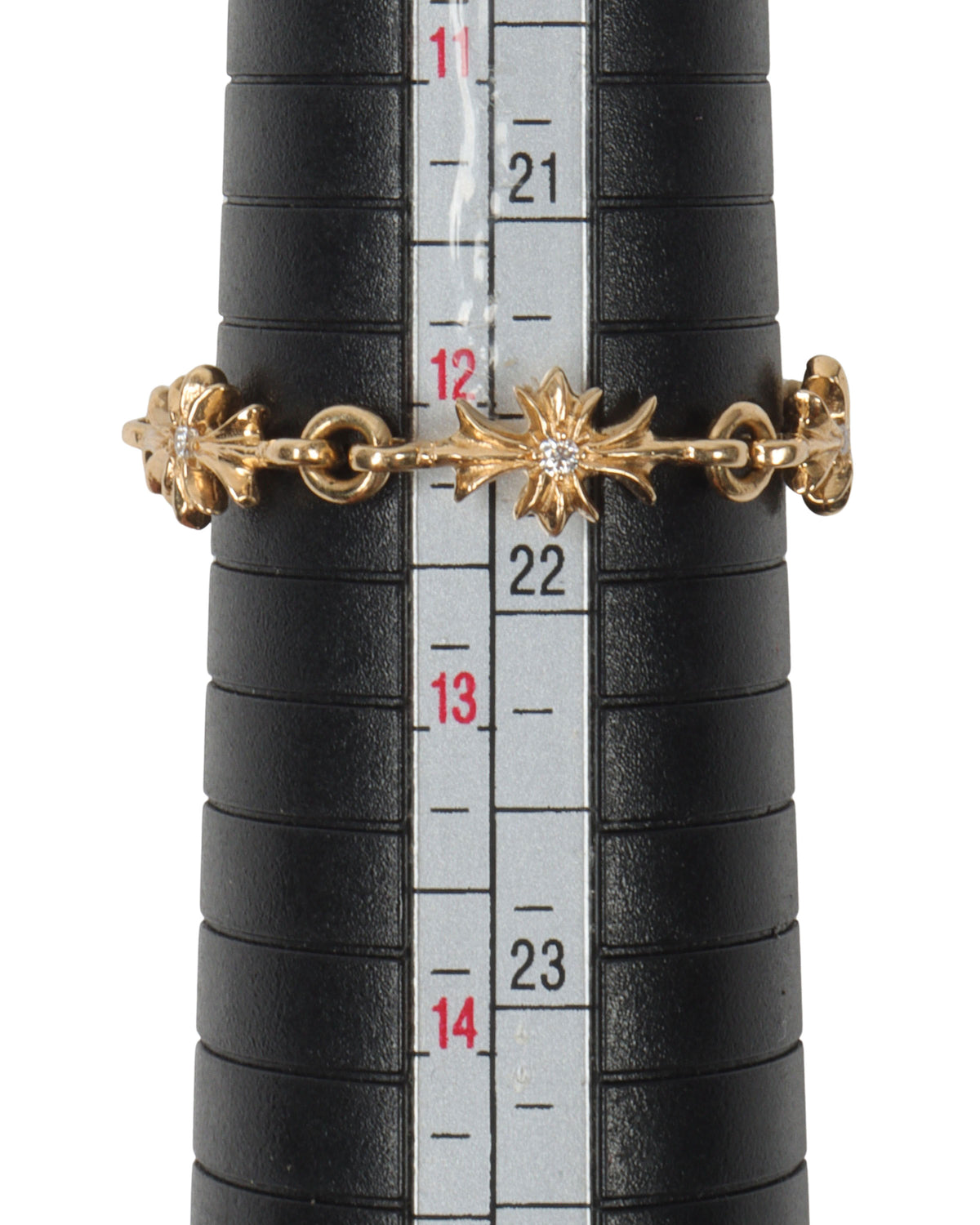 Chain Link 22k Gold with Diamonds Ring