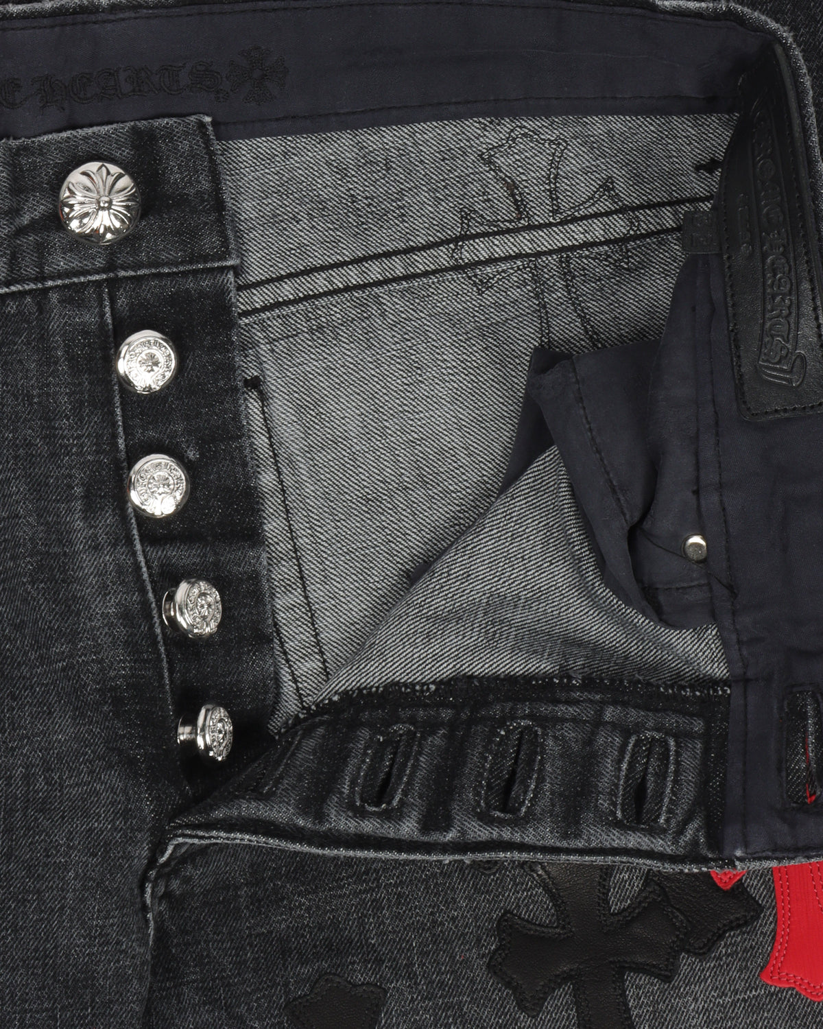 Multicolor Cross Patch Jeans
