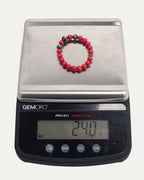 6mm Coral Multi Charm Bead Bracelet