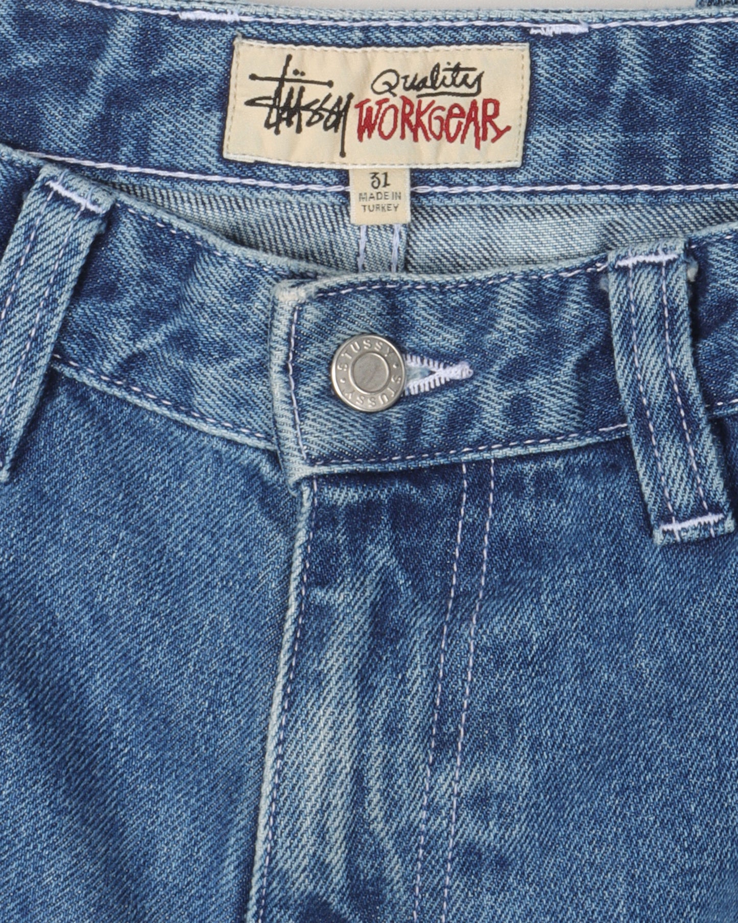 Baggy Denim Double Knee Jeans