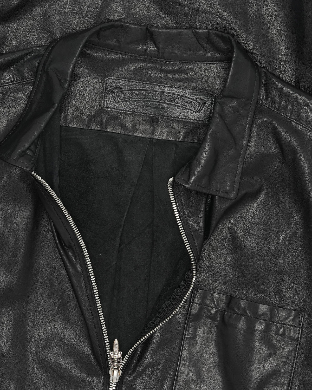 Short Sleeve Leather Shirt