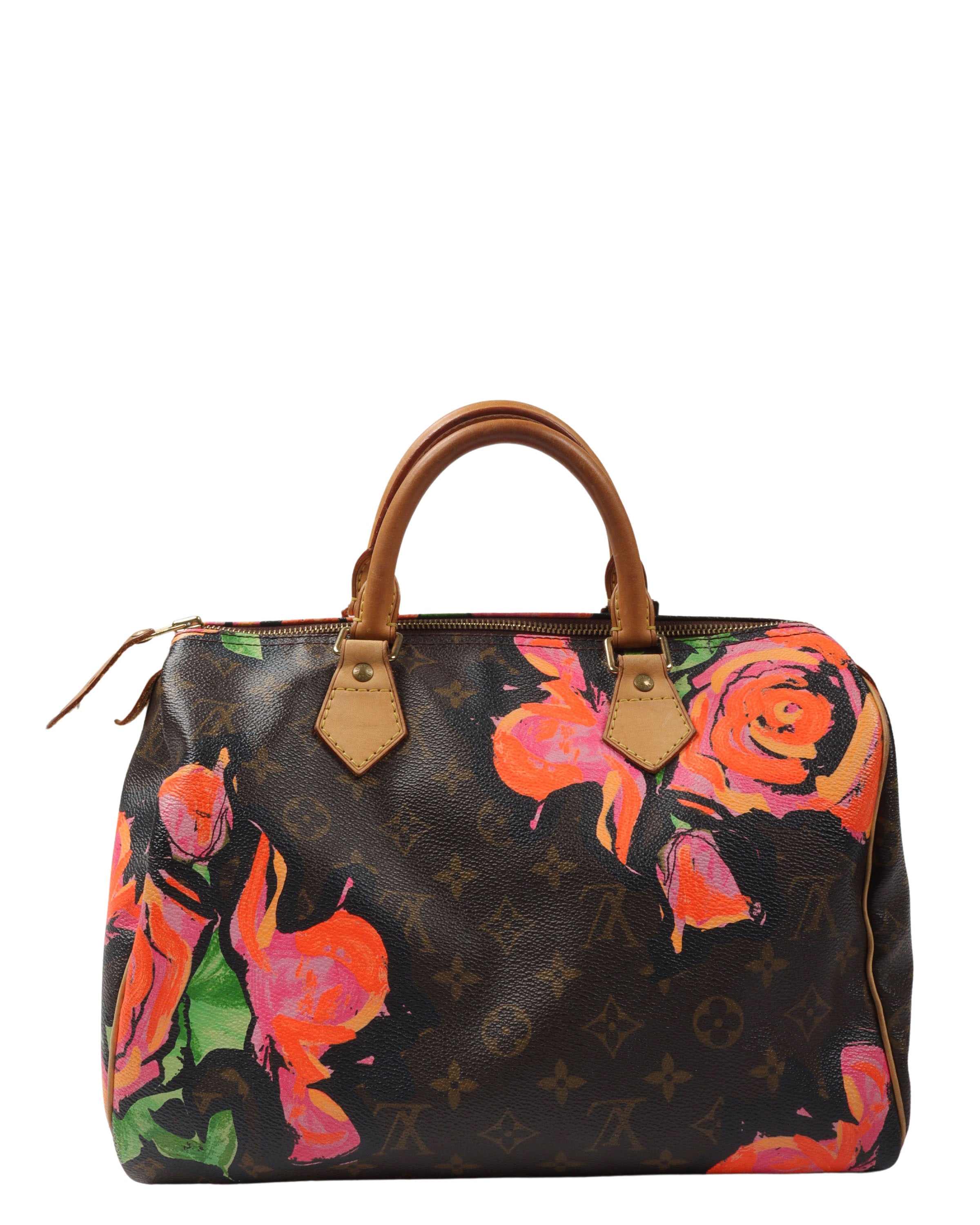 Stephen Sprouse Multicolor Monogram Roses Speedy 30