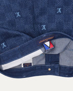 Embroidered Damier Denim Shorts