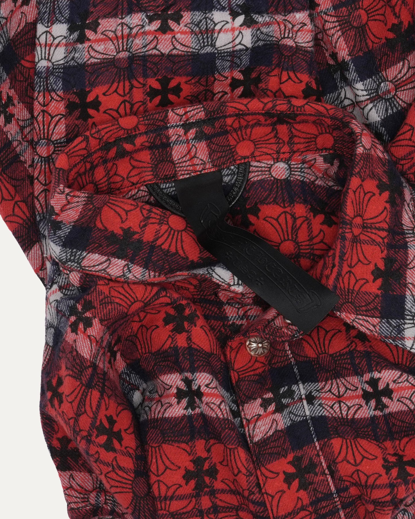 Children's Monogram Fleur Cross Patch Loose Ends Flannel Shirt
