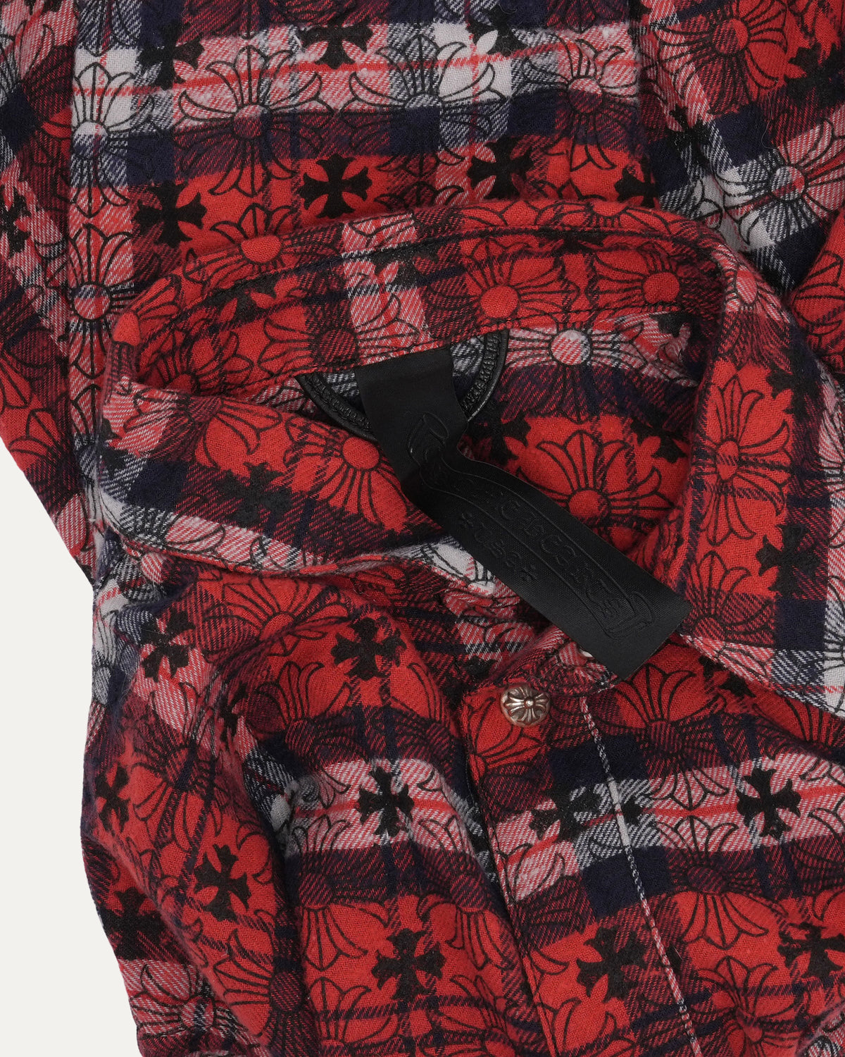 Children's Monogram Fleur Cross Patch Loose Ends Flannel Shirt