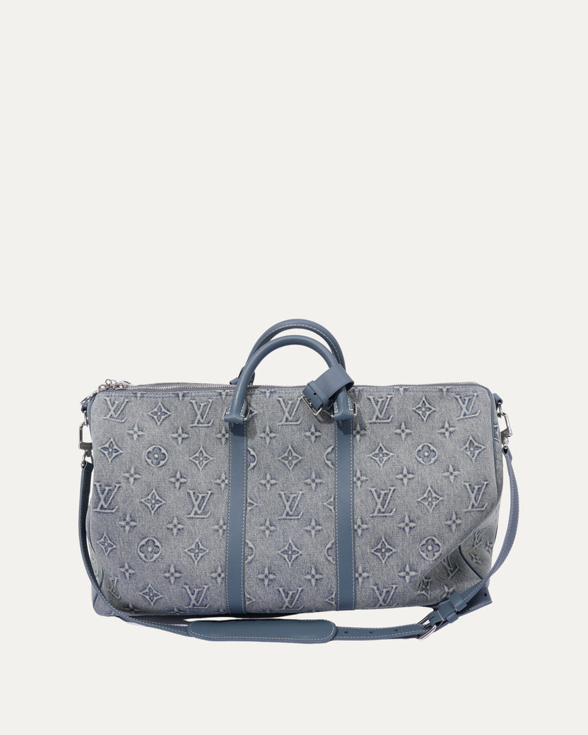 Monogram Denim Keepall Bandouliere 50