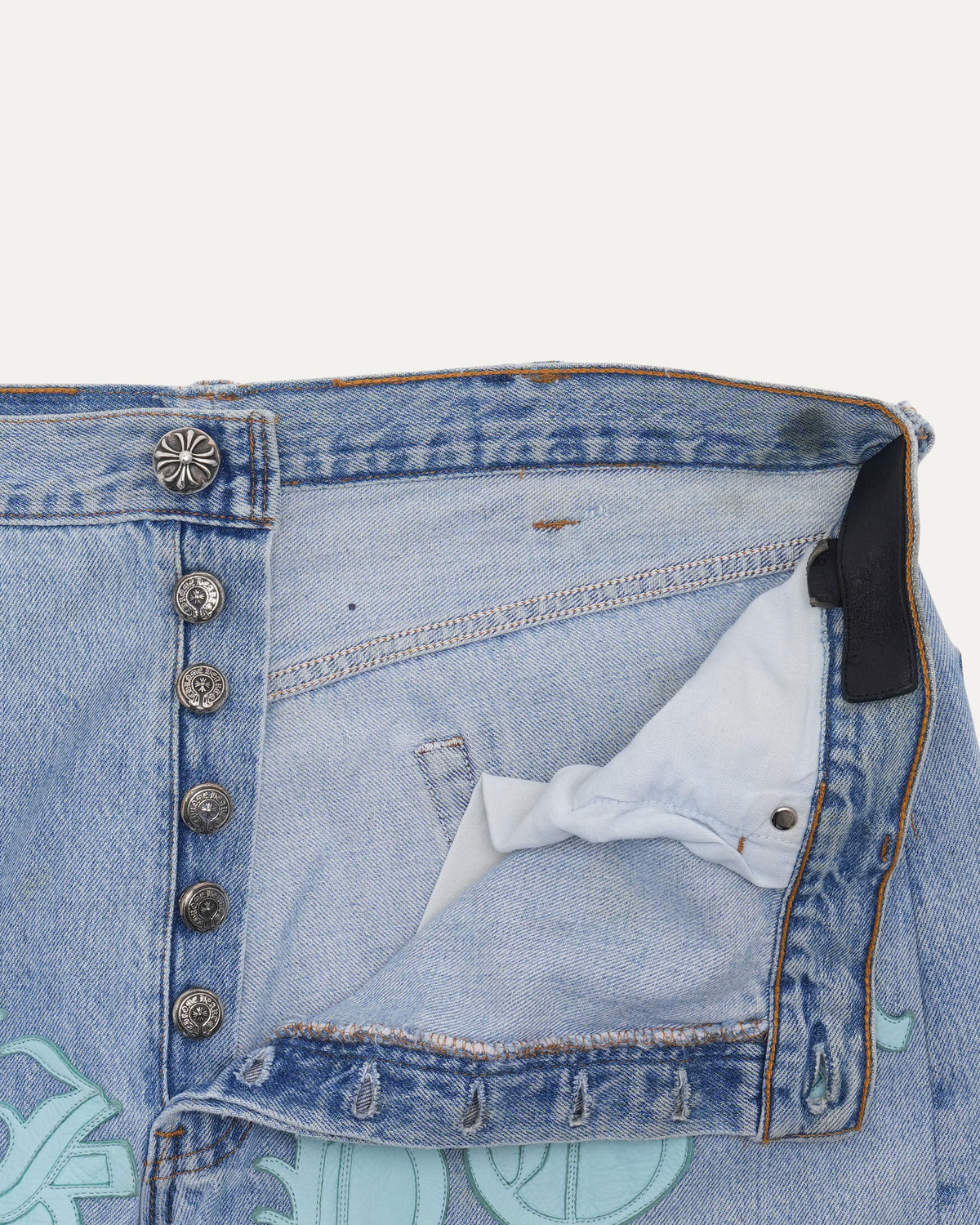 Levi's 501 Fuck You Cross Patch Jeans