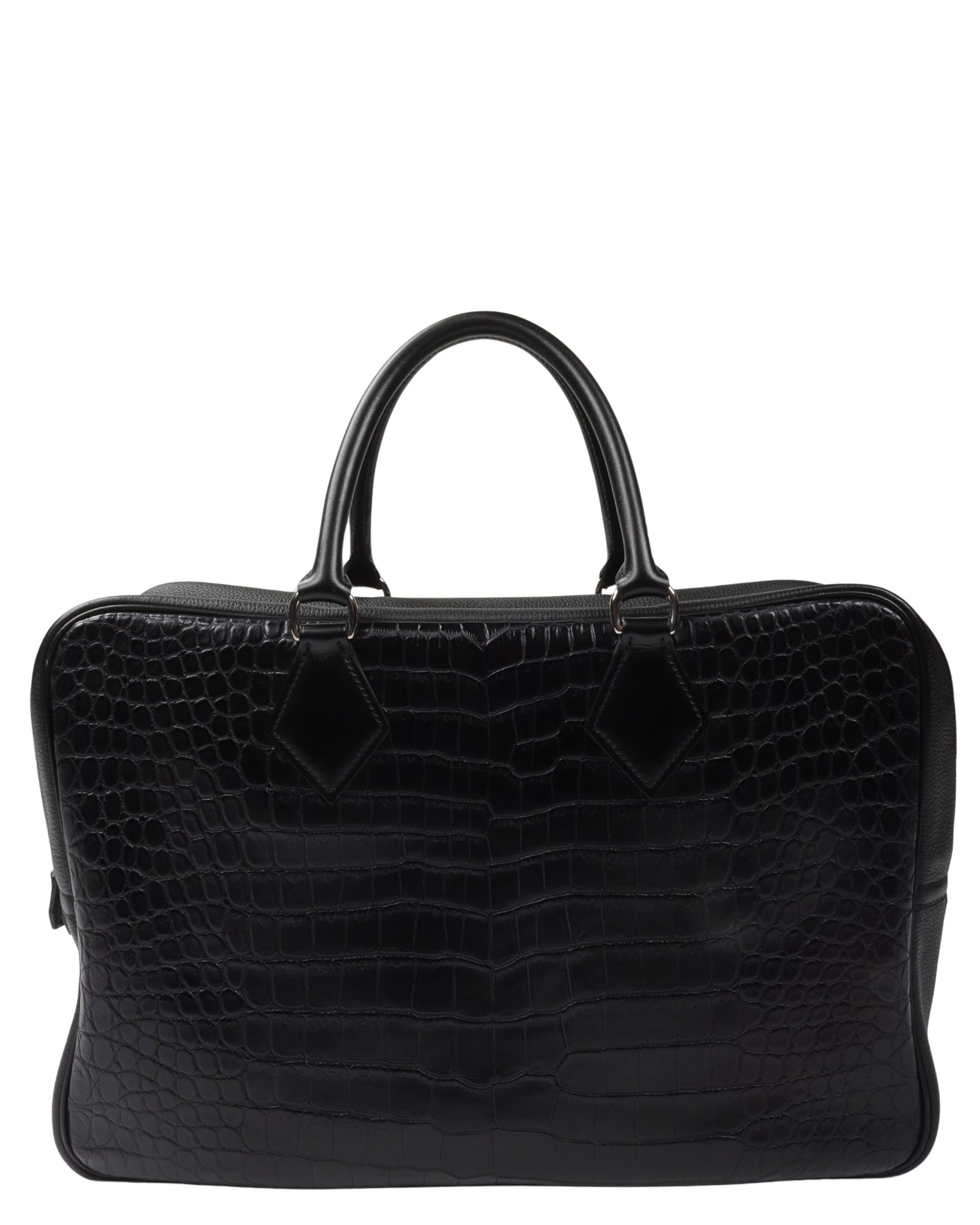Plume Crocodile Leather Bag 40